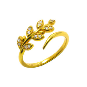 Χειροποίητο δαχτυλίδι από ασήμι υψηλής ποιότητας σε σχέδιο φύλλου, με λαμπερά ζιργκόν και ρυθμιζόμενο μέγεθος. Η κομψότητα της φύσης σε κάθε σας εμφάνιση.