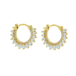 Κομψοί κρίκοι από Ασήμι 925 και πέτρες ζιργκόν. Ιδανικοί για εμφανίσεις με διακριτική λάμψη και φινέτσα, προσδίδοντας μια αίσθηση πολυτέλειας.