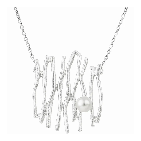 "Linda" - Μοντέρνο Κολιέ με Μαργαριτάρι