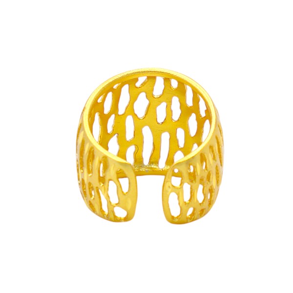“Golden Veins” - Δαχτυλίδι με Μοντέρνο Σχέδιο