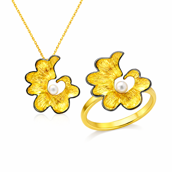 “Delicate Floral” – Σετ με Μαργαριτάρι
