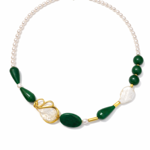 "Lyra" - Κολιέ με Πράσινο Αχάτη