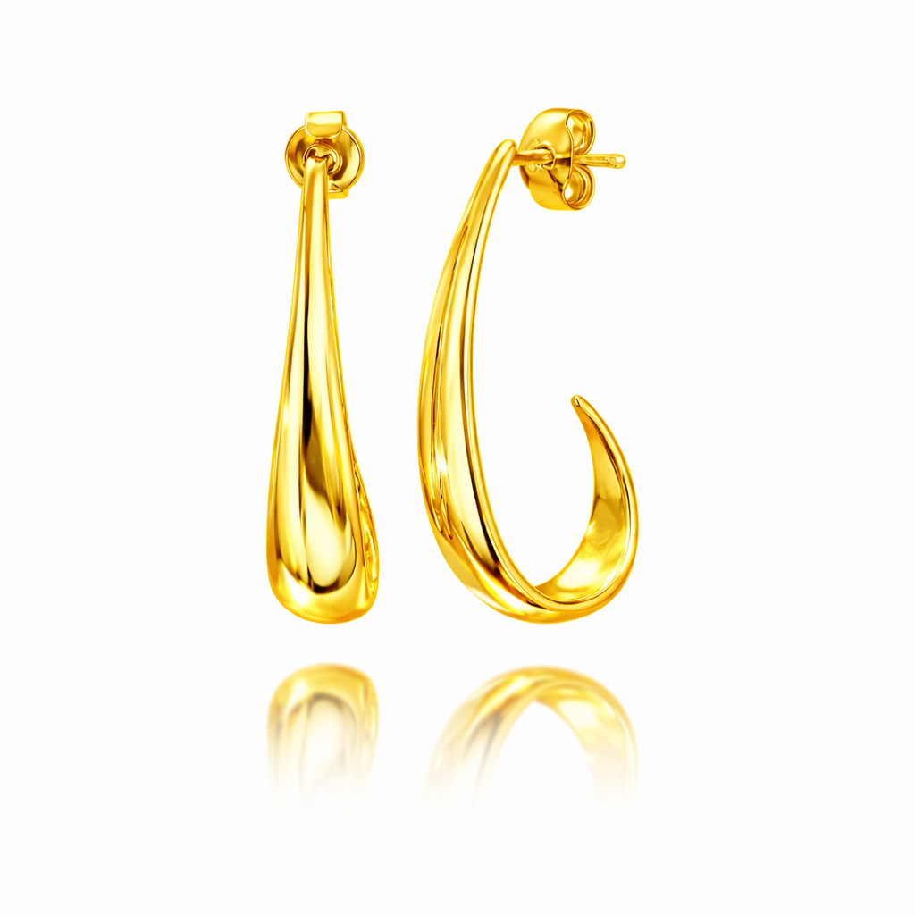 "Camille" - Σκουλαρίκια Οβάλ Κρίκος