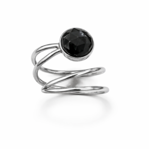 Εντυπωσιακό χειροποίητο δαχτυλίδι από Ασήμι 925, πολύτιμη πέτρα αιματίτη και μοντέρνο σχεδιασμό. Κομψότητα και μοντέρνα δυναμική σε ένα statement κόσμημα.